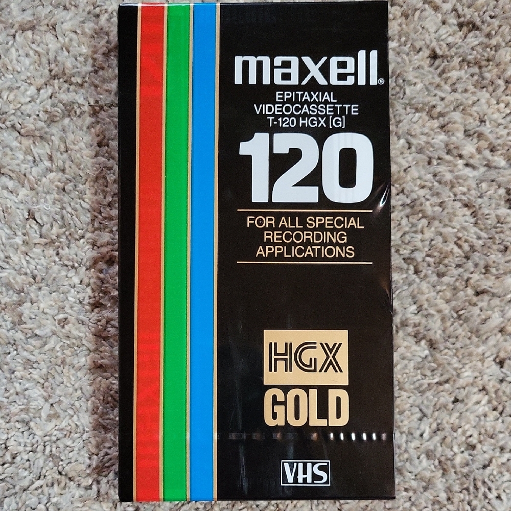NWT Gold HGX VHS Tape with Black Design